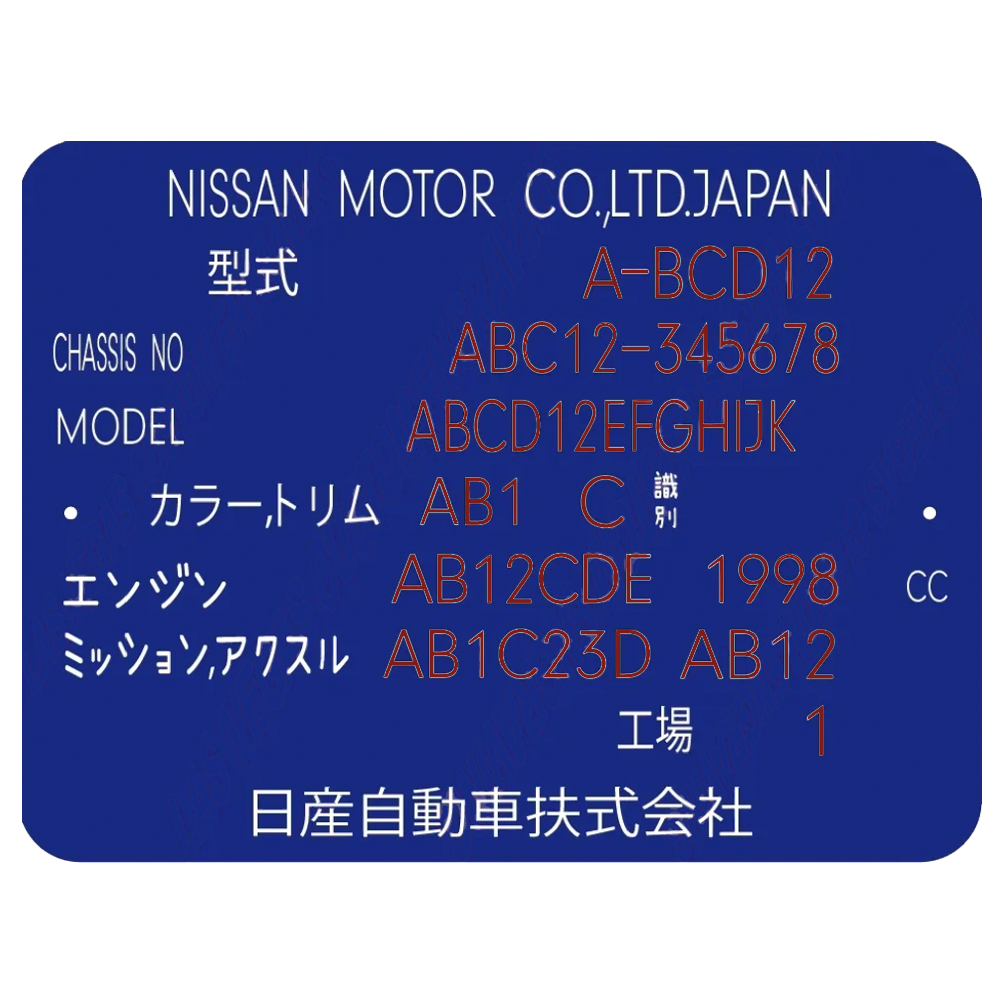 What Does Your Nissan Blue Vin Tag Mean? How To Read The Numbers